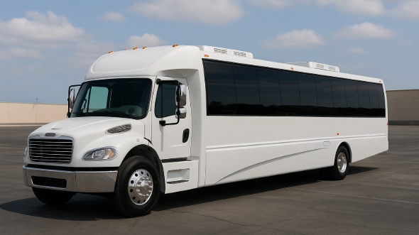 Exterior of Charter Bus Company Pleasanton's 20 Passenger Party Bus in Pleasanton
