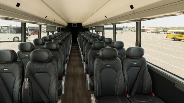Interior of Charter Bus Company Antioch's 28 Passenger Minibus in Antioch