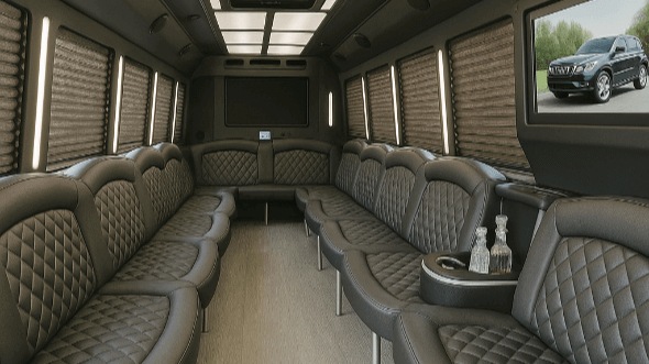 Interior of Charter Bus Company Vallejo's 28 Passenger Party Bus in Vallejo