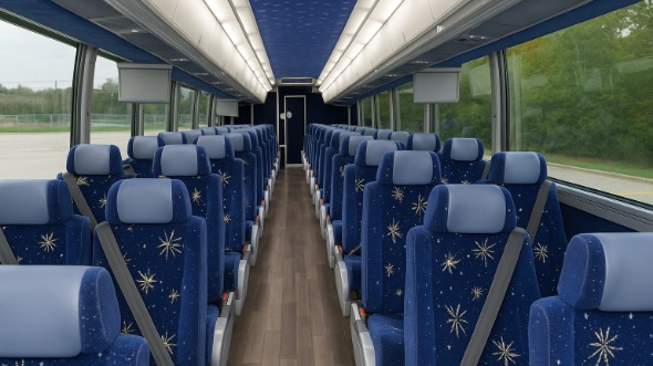 Interior of Charter Bus Company Antioch's 48 Passenger Charter Bus in Antioch