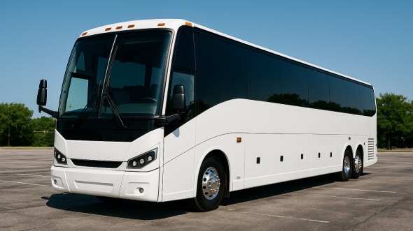 Exterior of Charter Bus Company Pleasanton's 50 Passenger Party Bus in Pleasanton