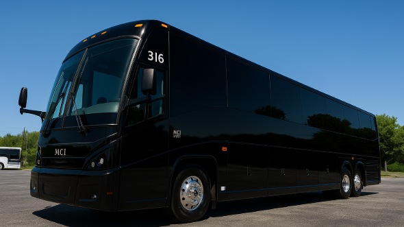 Exterior of Charter Bus Company Stockton's 50 Passenger Party Bus in Stockton