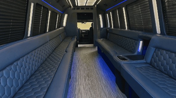 antioch 30 passenger party bus interior